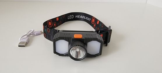 Built-in 18650 Battery USB Rechargeable Mini Flashlight Lantern COB LED Headlamp Camping Headlight