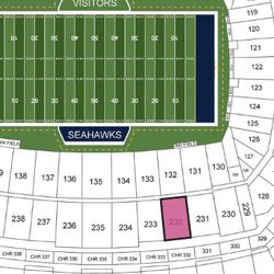 Seahawks Vs 49s CLUB Seats 