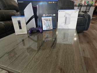 PS5 Pro with Disc drive, extra controller, charging dock and GTA 5