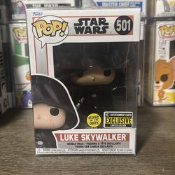 Luke Skywalker GITD Funko Pop 501 E.E.Exclusive Limited Edition