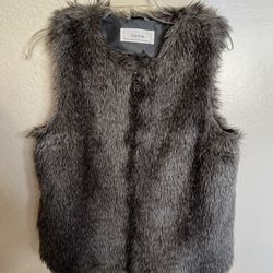 Caslon Faux-fur Vest Size Small 