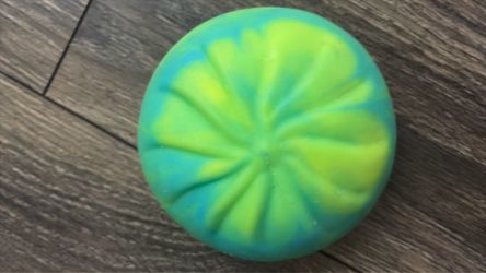 Green squishy dumpling with case