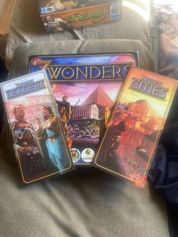 7 wonders with Cities and Leaders Expansions - 1st Edition! Adult owned Board Game + 2 Expansions!