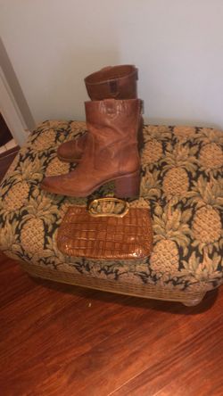 Vince Camuto Boots 9&clutch.