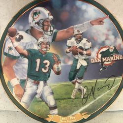 Dan Marino Dolphins Field General Porcelain Plate 