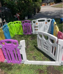 Baby Playpen with Gate and Activity Panel