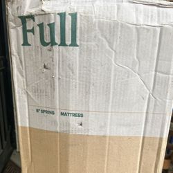 Brand New. 8” Full Size Mattress. Spring/foam Combination 