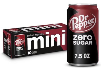 10 Pack Zero Dr. Pepper 7.5oz Mini Soda