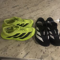 Adizero green and blacks