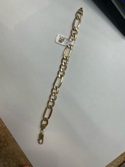 10k Gold 8” Figaro Bracelet