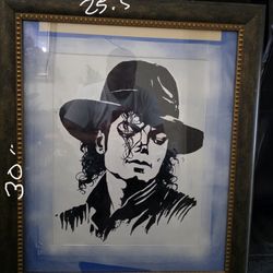 Micheal Jackson  Handmade Texture Painting 