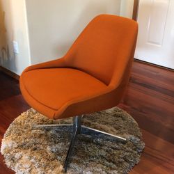 Vintage Chair Mcm 50s 60s Swivels Knoll Fabric 