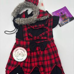 New 2pc Wolf  Dress Dog Costume  Size X-Small and Small