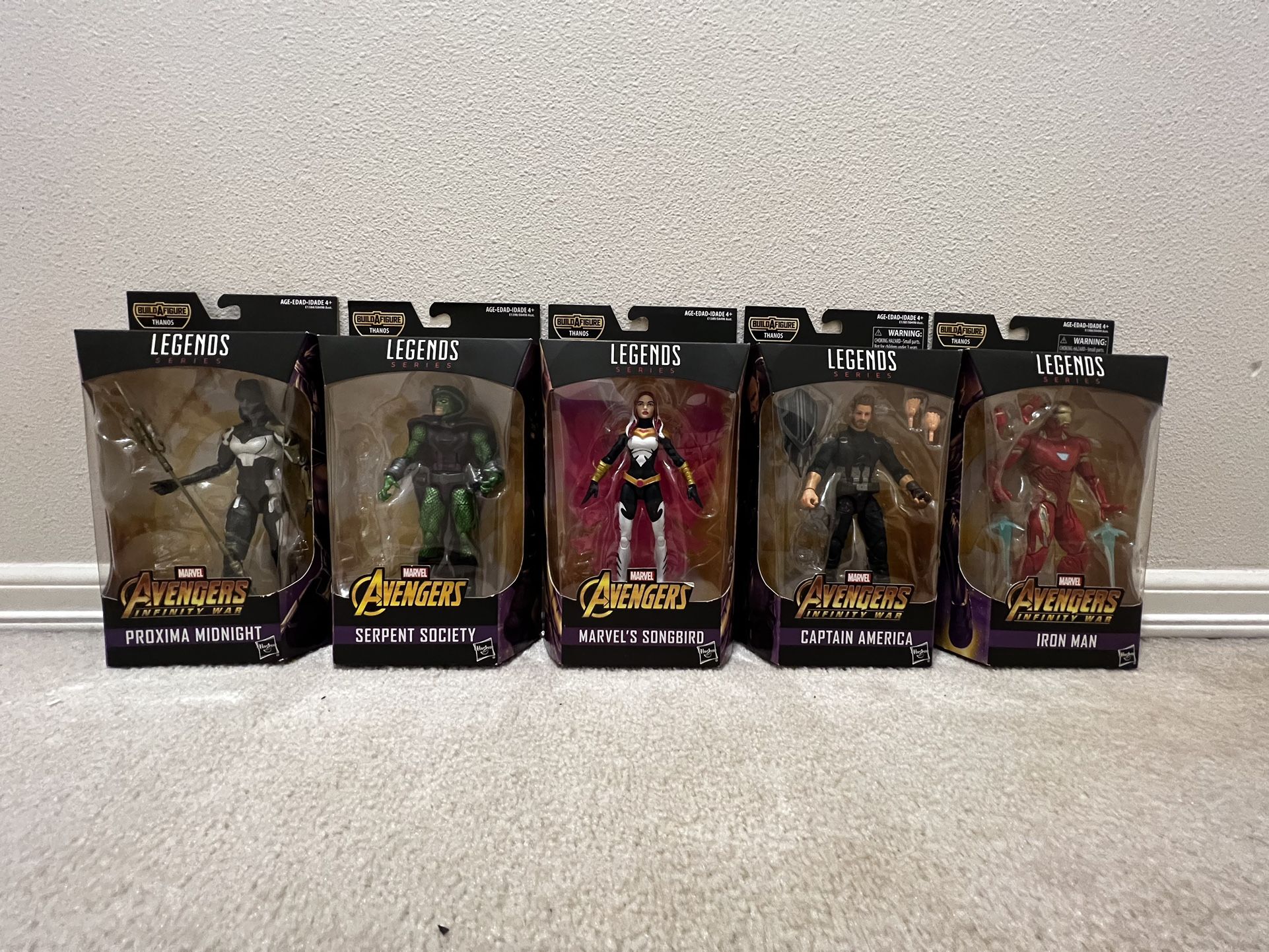 Marvel Legends Infinity War Thanos Build A Figure Wave Lot (Open Box)