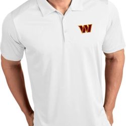 Washington Commanders Antigua Performance Polo Size XL White