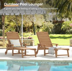 3 Pieces HDPS Adjustable Lounge Chair With Side Table