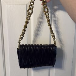 Montana west Black Purse with gold chain