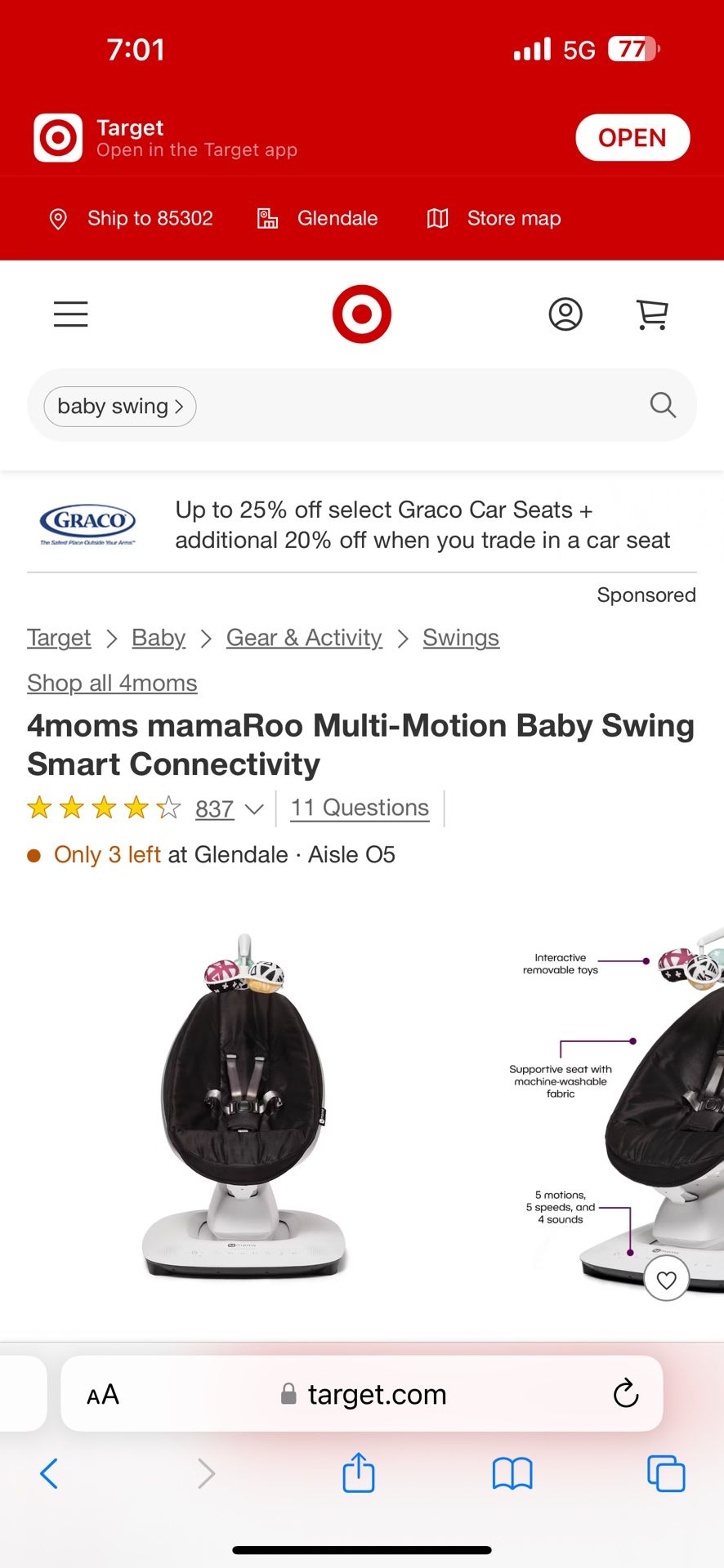 4moms Mamaroo Swing