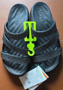 Crocs Getaway Gems Strappy Sandals Black W8