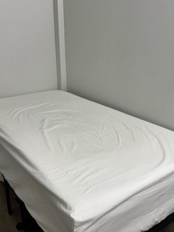 Twin Mattress with Metal Bed Frame