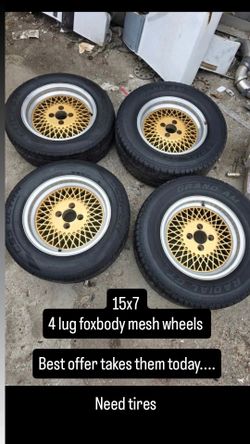 Mustang foxbody 4 lug wheels mesh wheels einki
