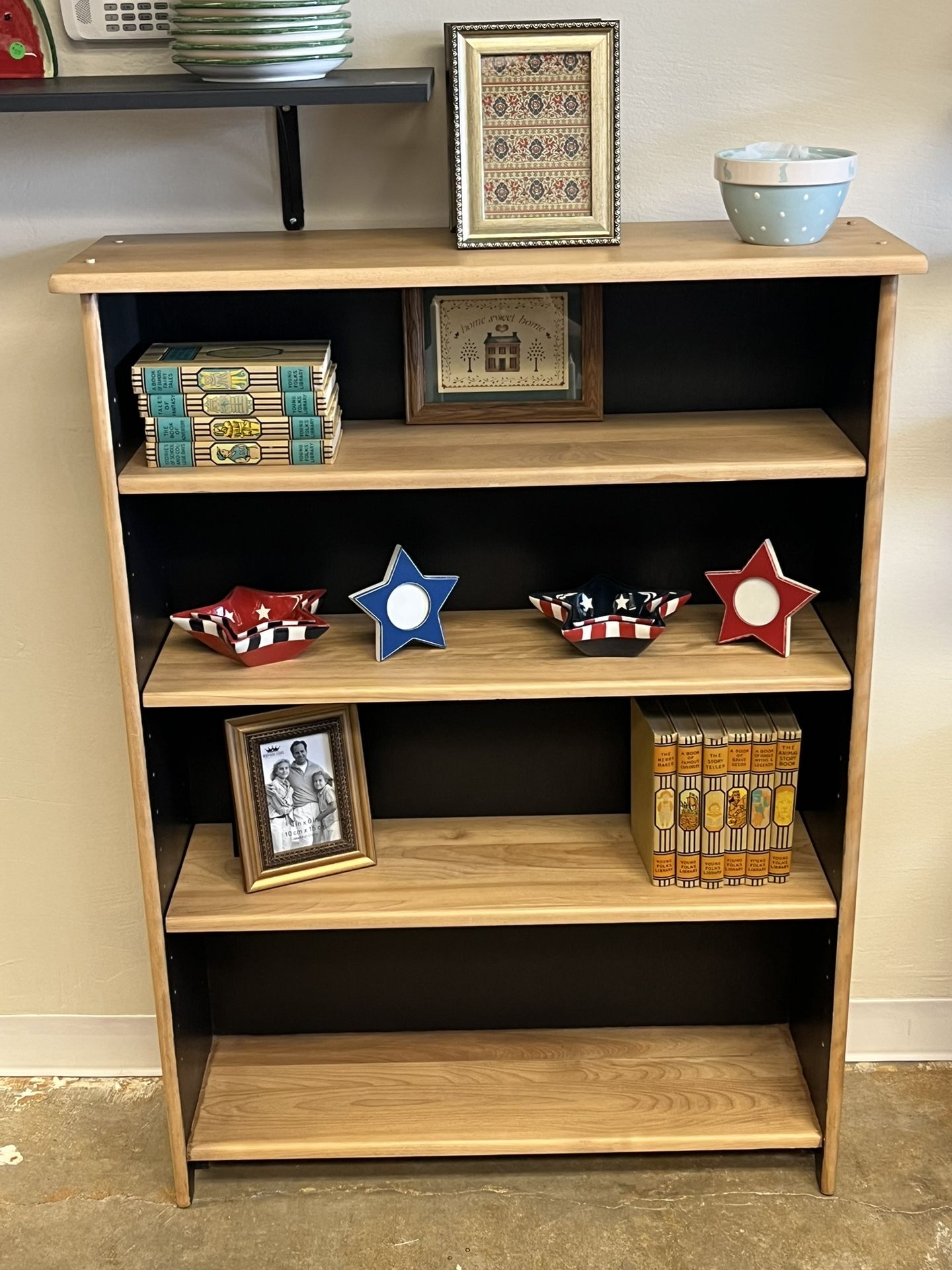 Modern Wood Bookcase / Display Shelf - Great Condition!