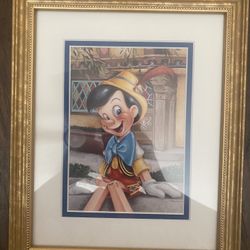 Pinocchio Disney Character Of The Month Framed Art Notecard