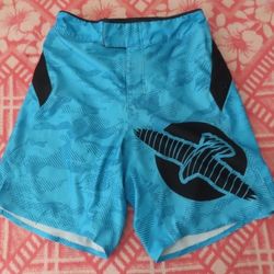 Hayabusa  MMA Kickboxing Weld3 Fight Boxing Shorts Blue Size 30 (28-28.5x 8.5)