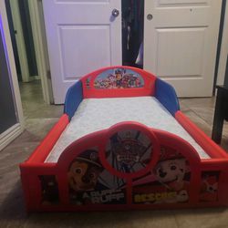 Paw Patrol Bed With Mattress And Desk And Chair