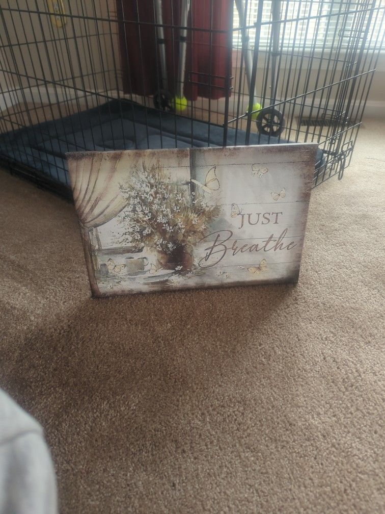 Just Breathe Hanging Art