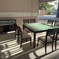 Modern Dining Set 8 Chairs Buffet