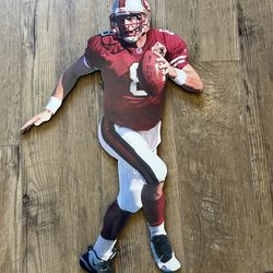 Football legend Steve Young hanging cut-out