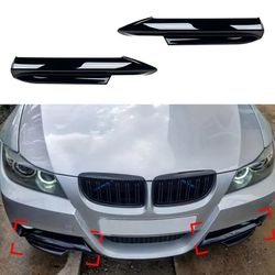 2005-2008 For BMW E90 3 Series M-Tech Looks M-Performance Front Bumper Splitters PG Style Gloss Black Brand New AR-BMW-0117