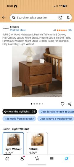 Small Wooden Nightstand
