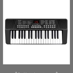 M SANMERSEN Piano Keyboard For Beginners, 37 Keys Built-In 1200mA Rechargeable Battery Electronic Piano Keyboard Portable Music Piano Keyboard With Mi