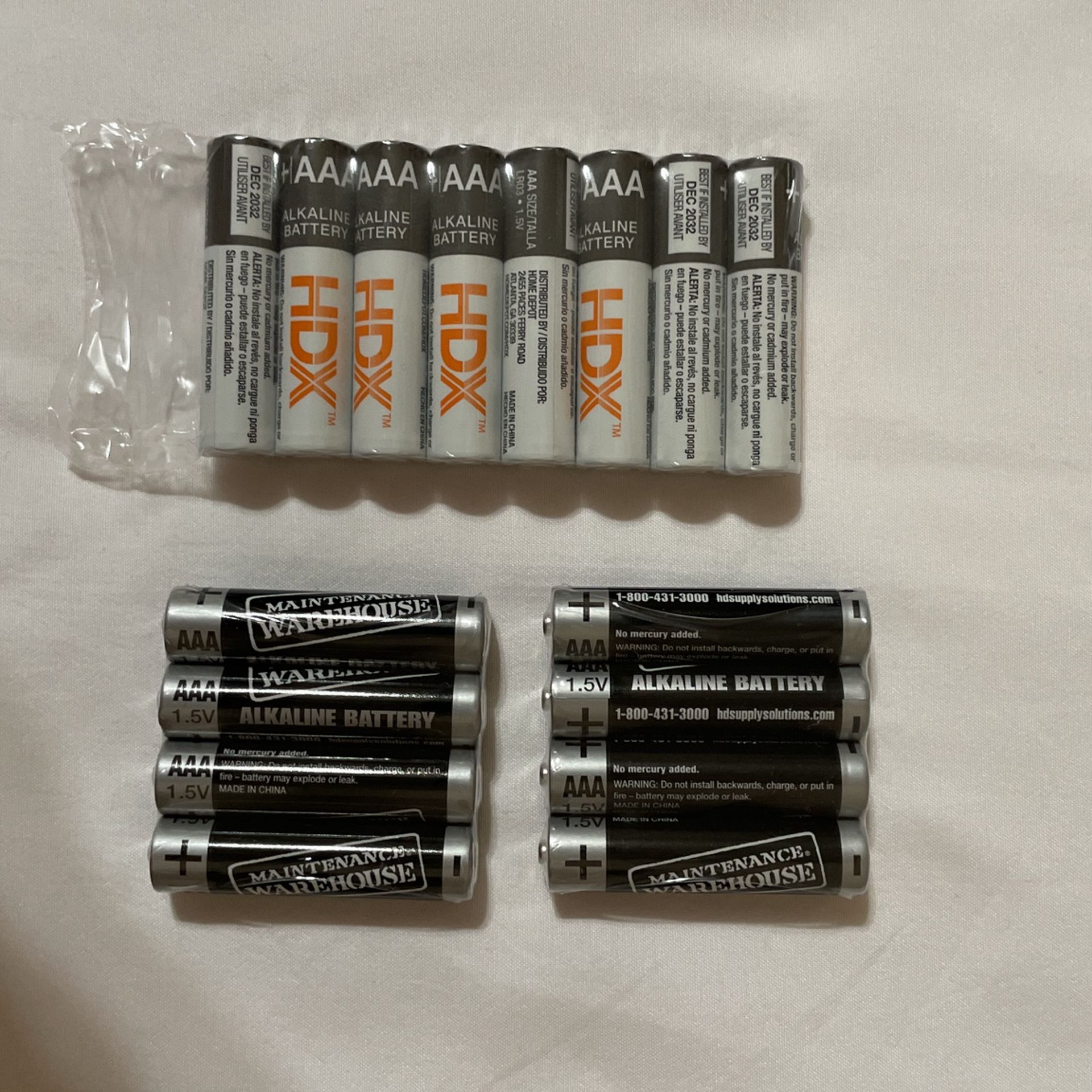 (16) Count of AAA Batteries