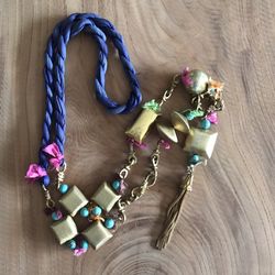 Beautiful Long Necklace with Turquoise Stones Jewelry