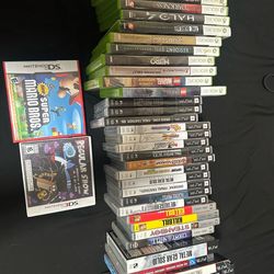 Xbox 360 PSP PS3 3ds ds games lot