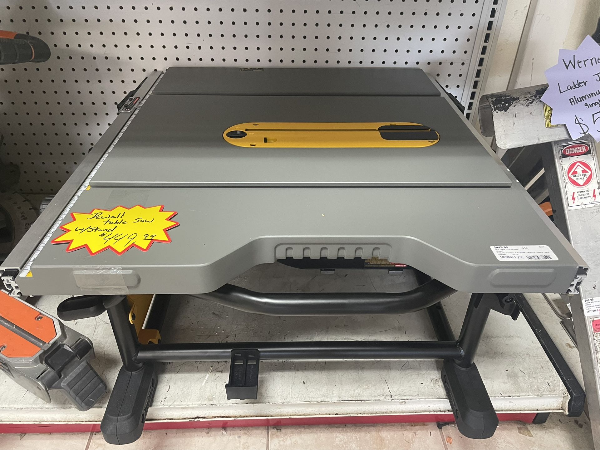 Dewalt 10” Table Saw With Rolling Stand