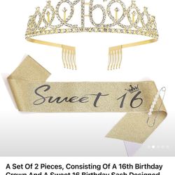 Sweet 16 Crown  and sash 
