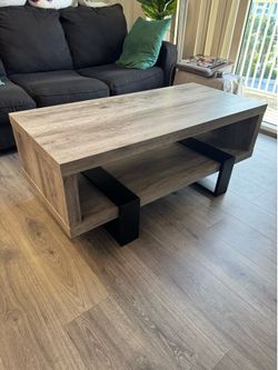 Gray and black coffee table