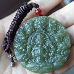 Buddha guards you from evil dragons pendant necklace 