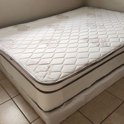 New King Mattress And Box Springs Bed Frame Is  Not Included 