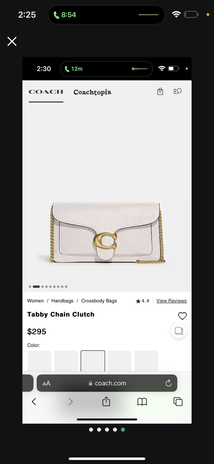 Coach Tabby Chain Bag