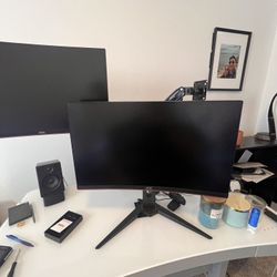 (2) 24” AOC Curved Gaming Monitors