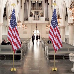 8' Indoor Flagpoles with Stand US Flag 2-Pack