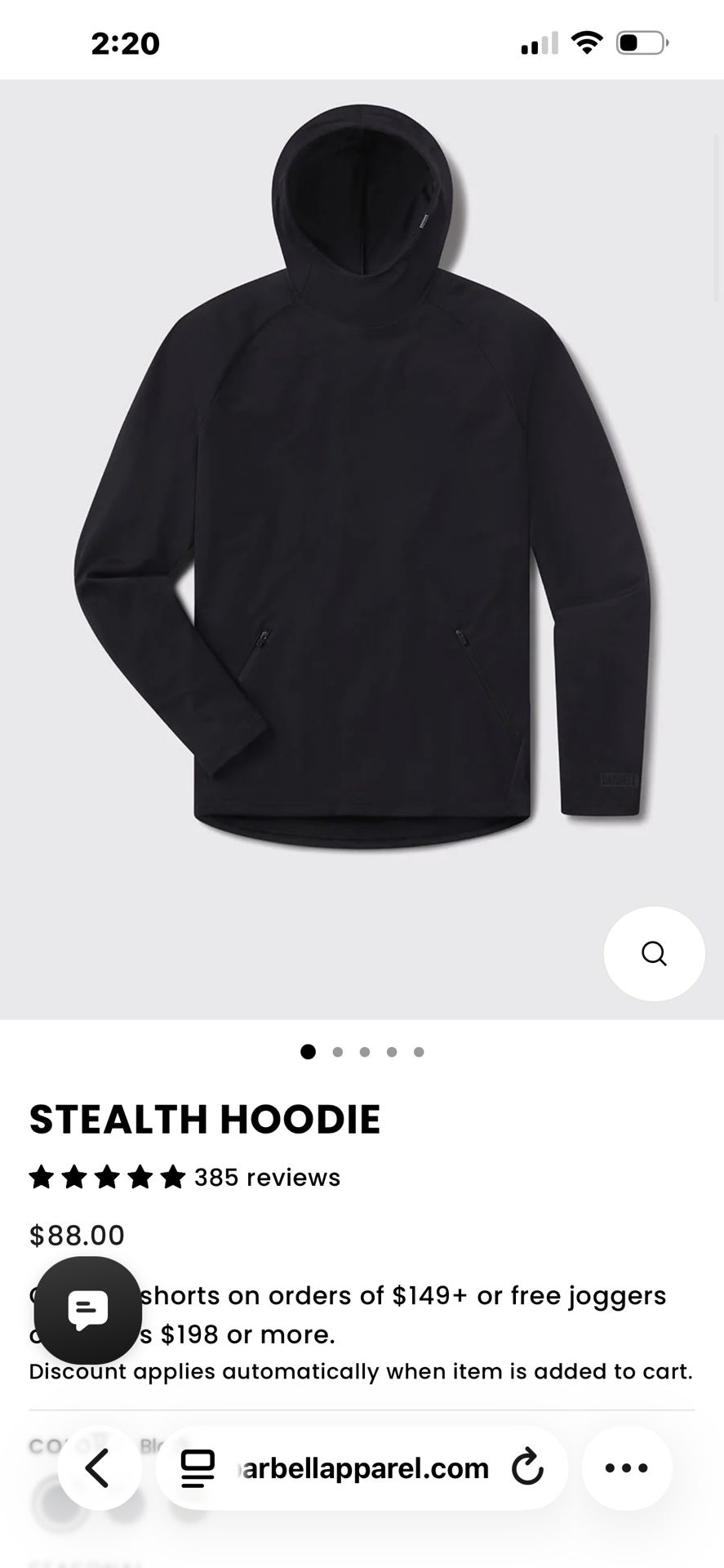 Barbell Stealth Hoodie