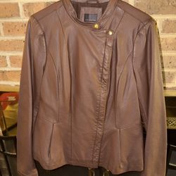 Ladies Medium The Limited brown faux leather jacket p/u Jamison, PA 