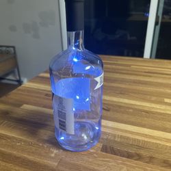 Decorative Bottle with Blue Lights