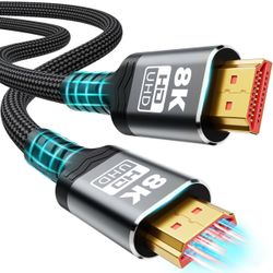 10K 8K HDMI Cable 2.1, Available 1.5FT Lengths for Selection,Ultra High Speed HDMI Cables Braided Cor
